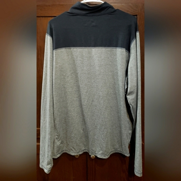 Columbia Omni-Wick Advanced Evaporation Men-s 1/4 Zip Pullover Gray/Navy, Large - Picture 2 of 4